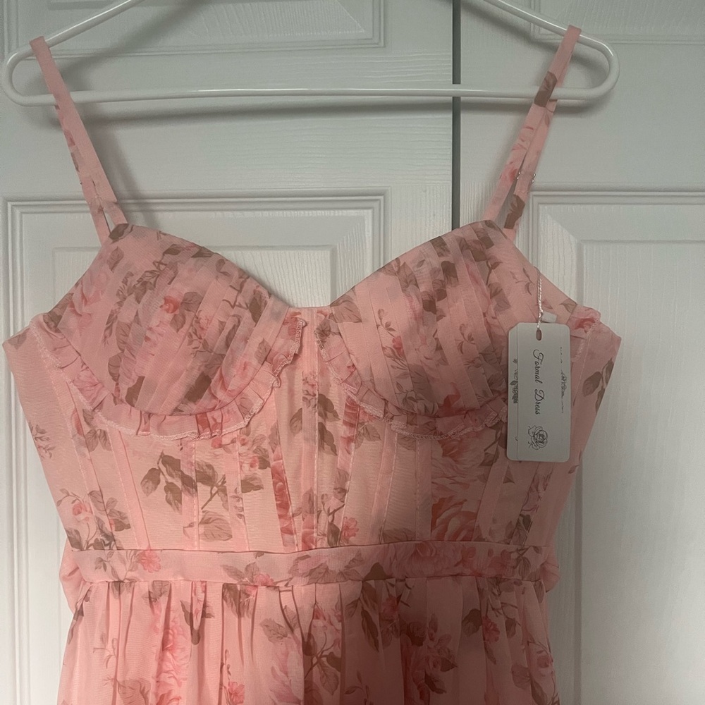 Floral Pink Maxi Dress - Picture 7 of 9